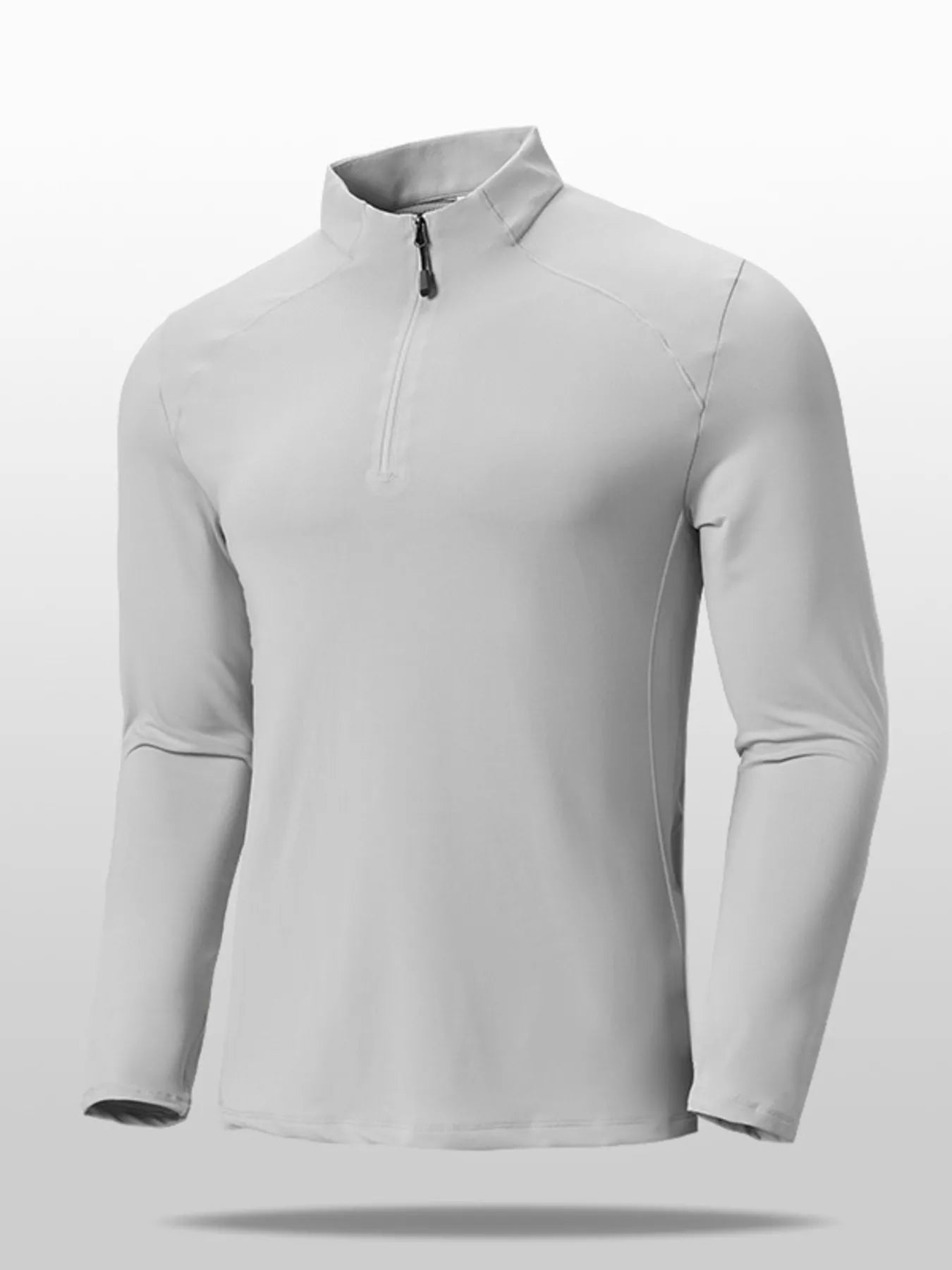 Men's Plus Size Performance Long Sleeve Active T-Shirt with Zipper