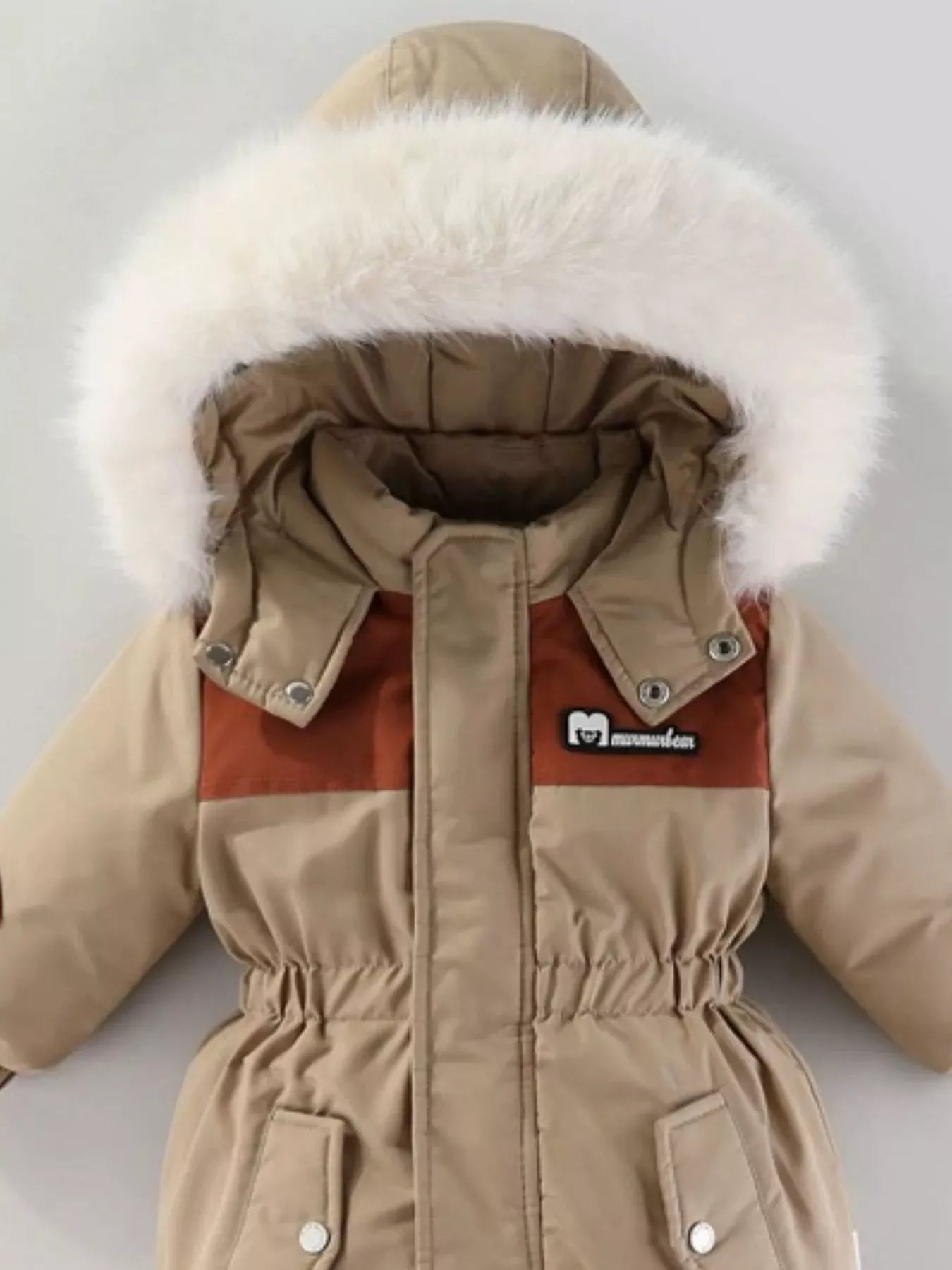 Children's Faux Fur Hood One-Piece