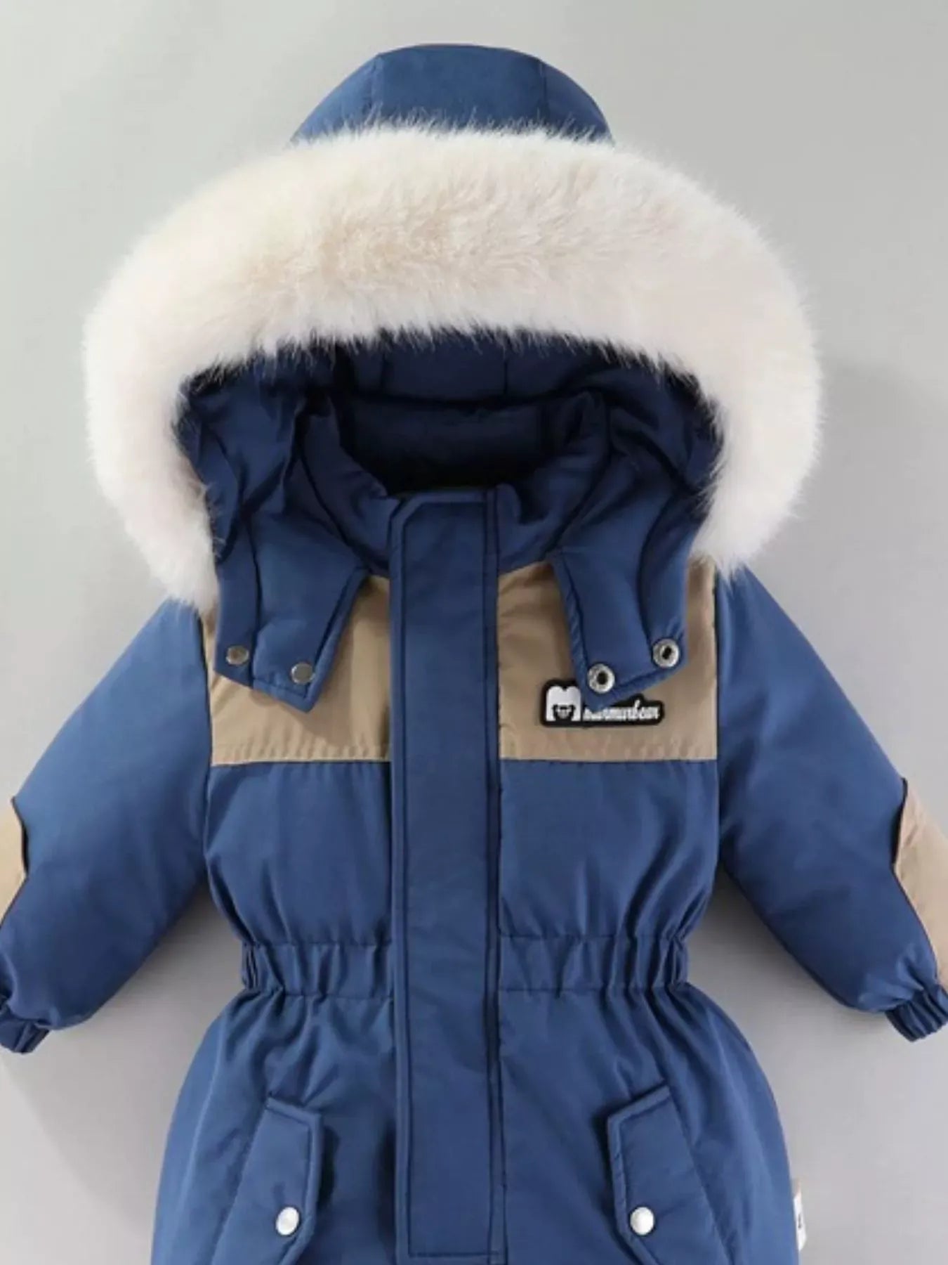 Children's Faux Fur Hood One-Piece