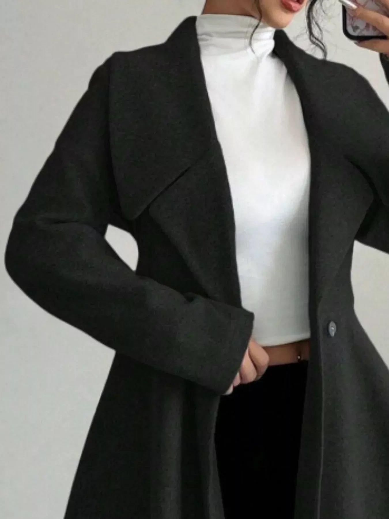 Classic Fit & Flare Double-Breasted Coat