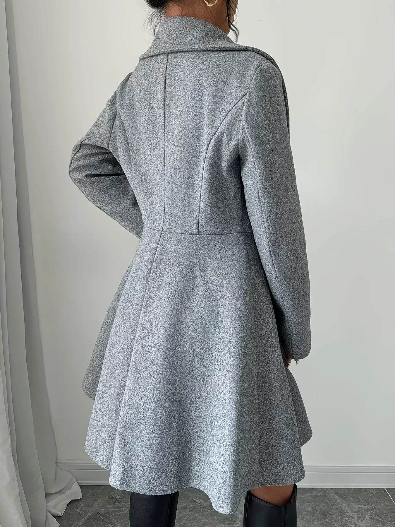 Classic Fit & Flare Double-Breasted Coat