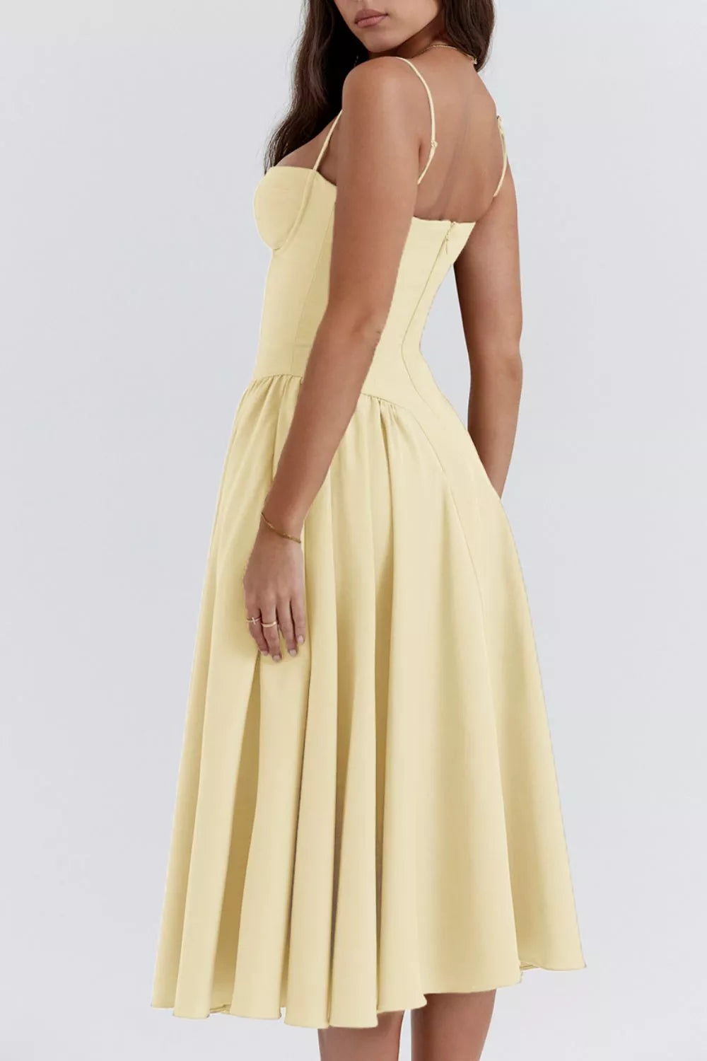 Sweetheart Ruched Midi Dress