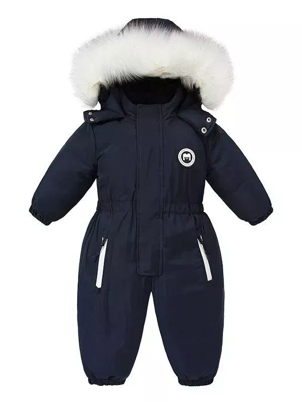 Children's Faux Fur Hood One-Piece
