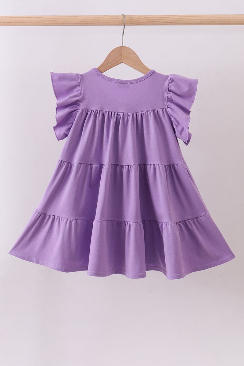 Lavender cross sequin tiered dress