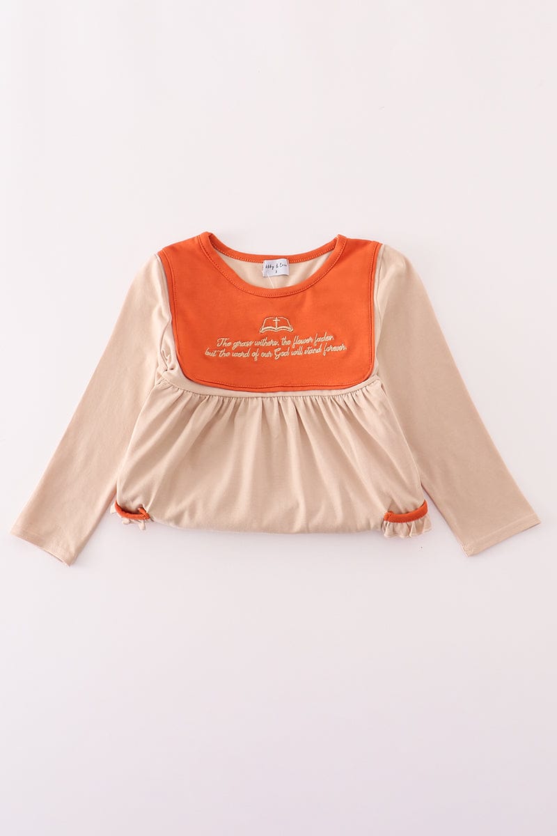 Rust isaiah embroidery dress