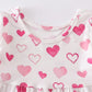 White heart print valentine's day dress