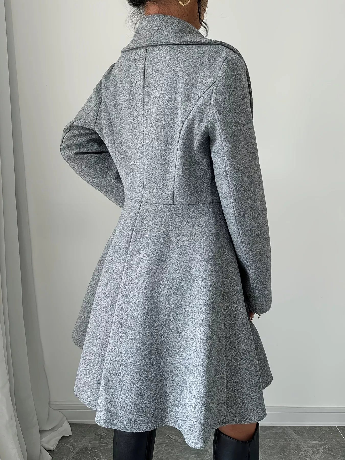 Classic Fit & Flare Double-Breasted Coat