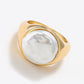 Pearl 18K Gold-Plated Alloy Ring