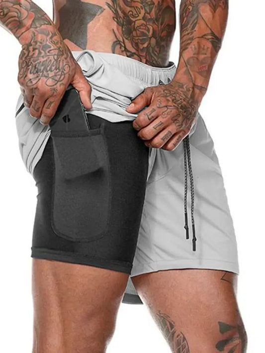 Men's Plus Size Drawstring Active Shorts