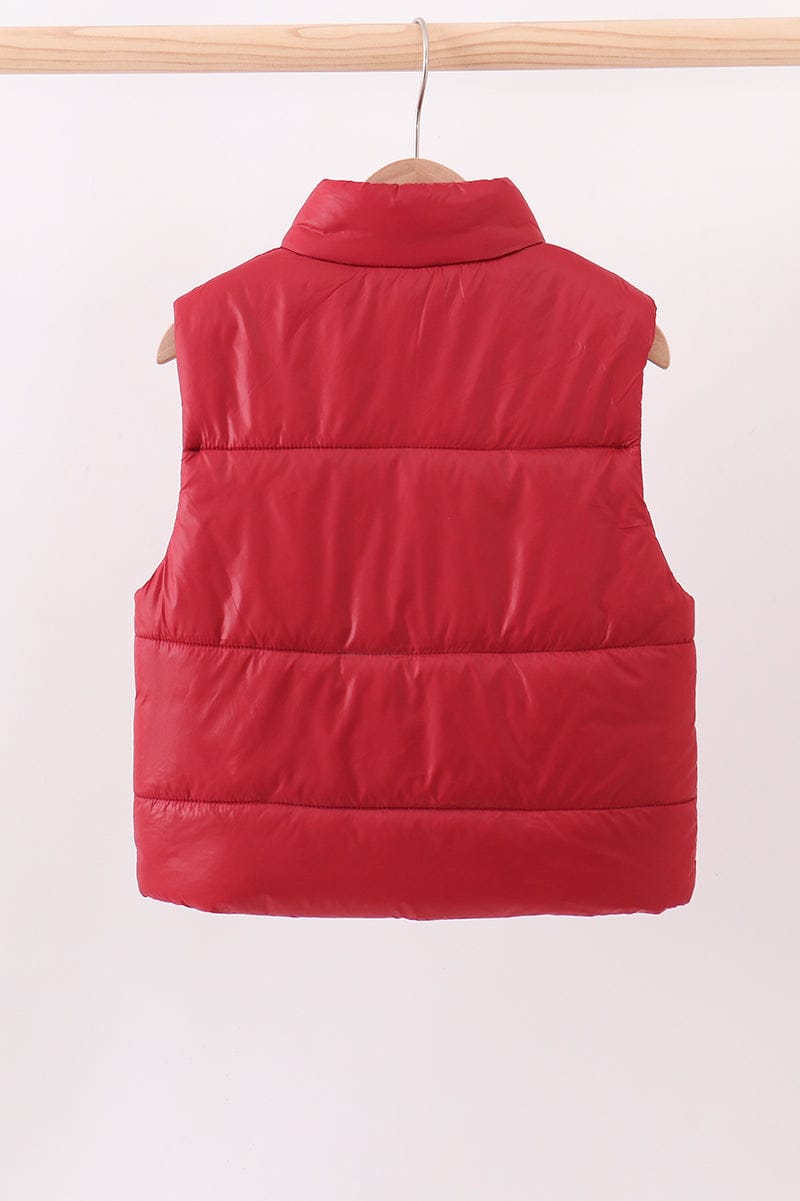 Maroon mom&me puffer vest