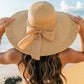 Scallop Edge Bow Accent Sunhat