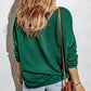 LUCKY Round Neck Dropped Shoulder Sweatshirt