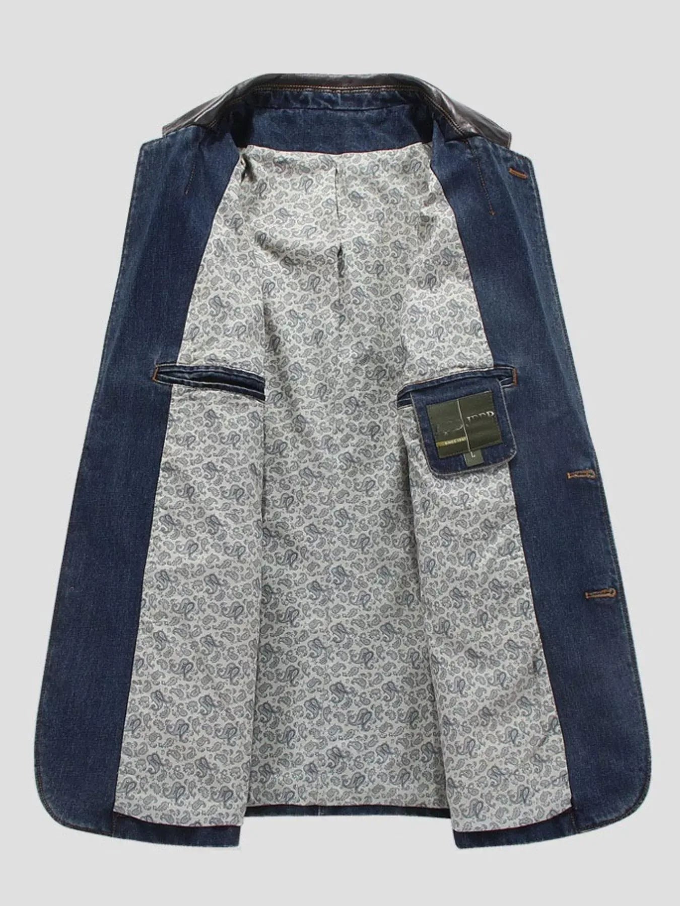 Men’s Plus Size Classic Denim Blazer