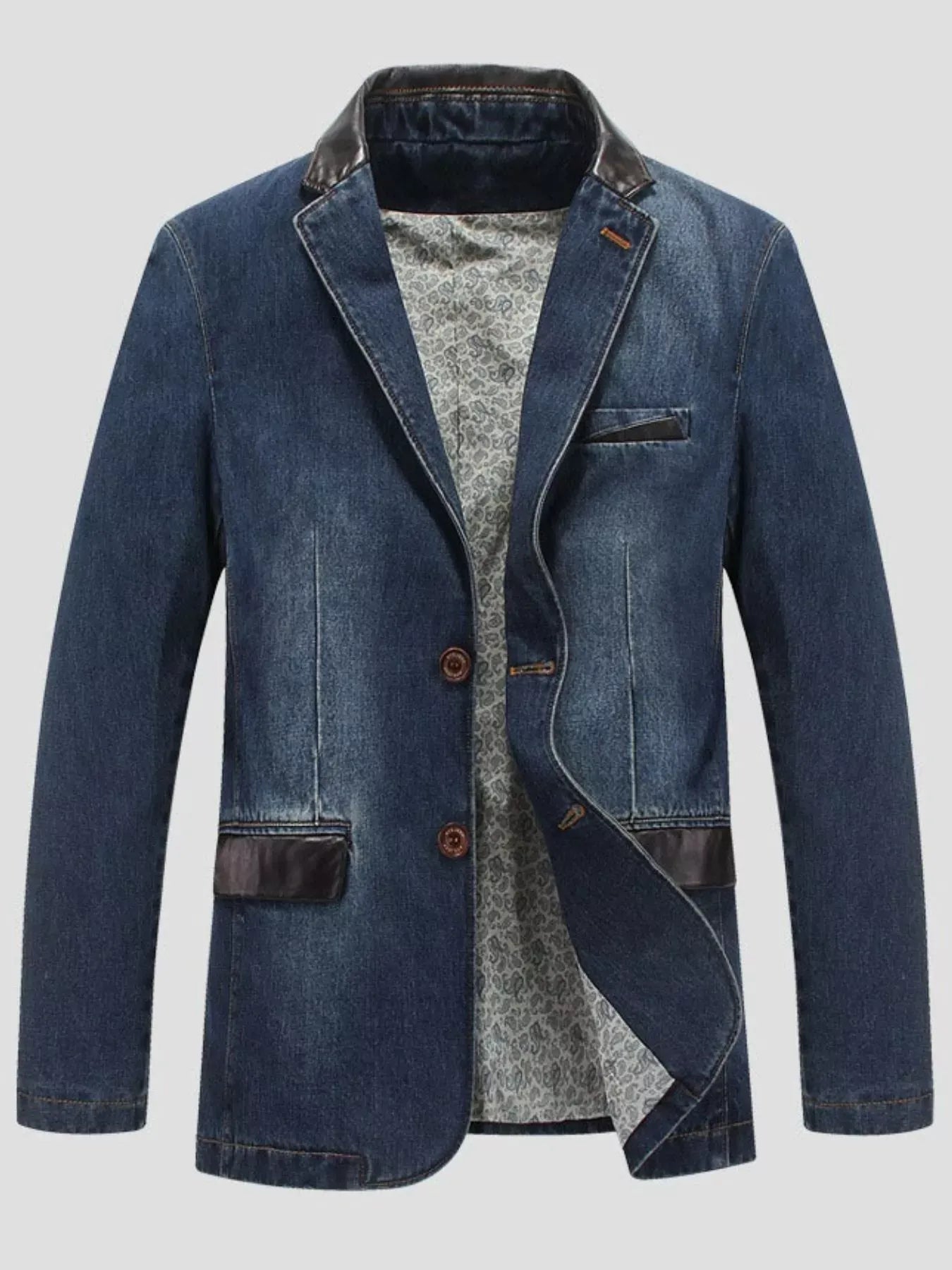 Men’s Plus Size Classic Denim Blazer