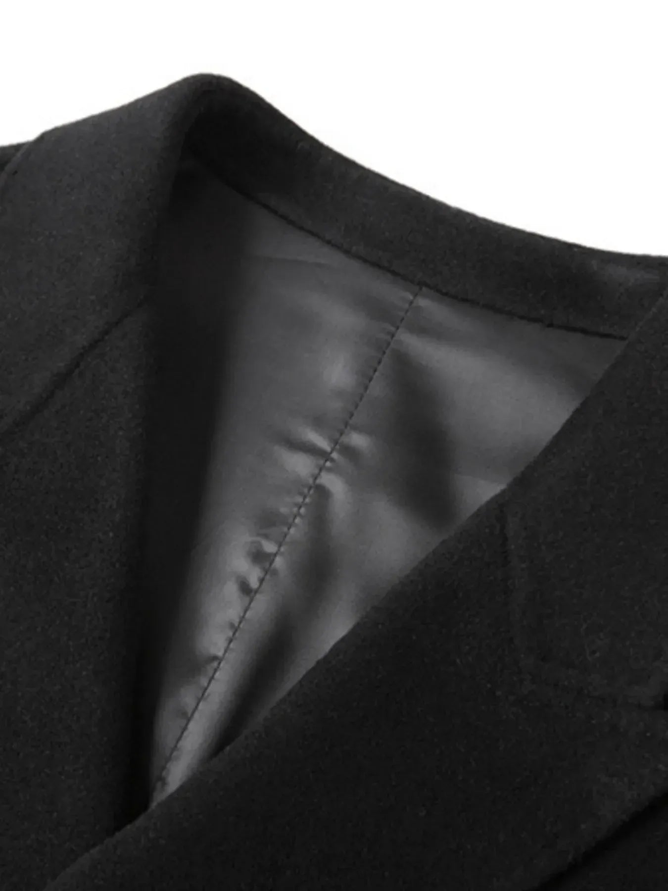 Men’s Plus Size Wool Blend Longline Coat