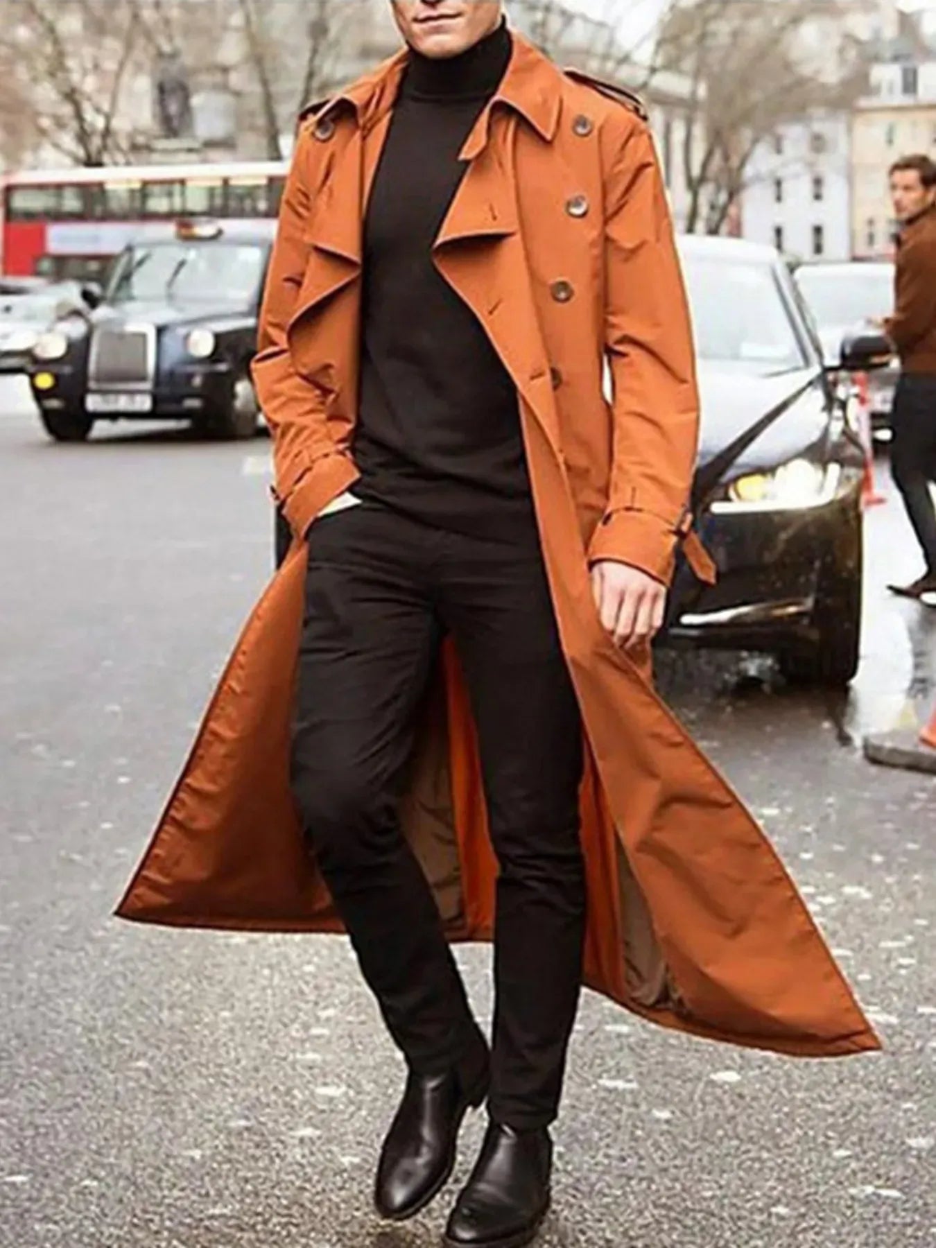Men’s Classic Longline Trench Coat