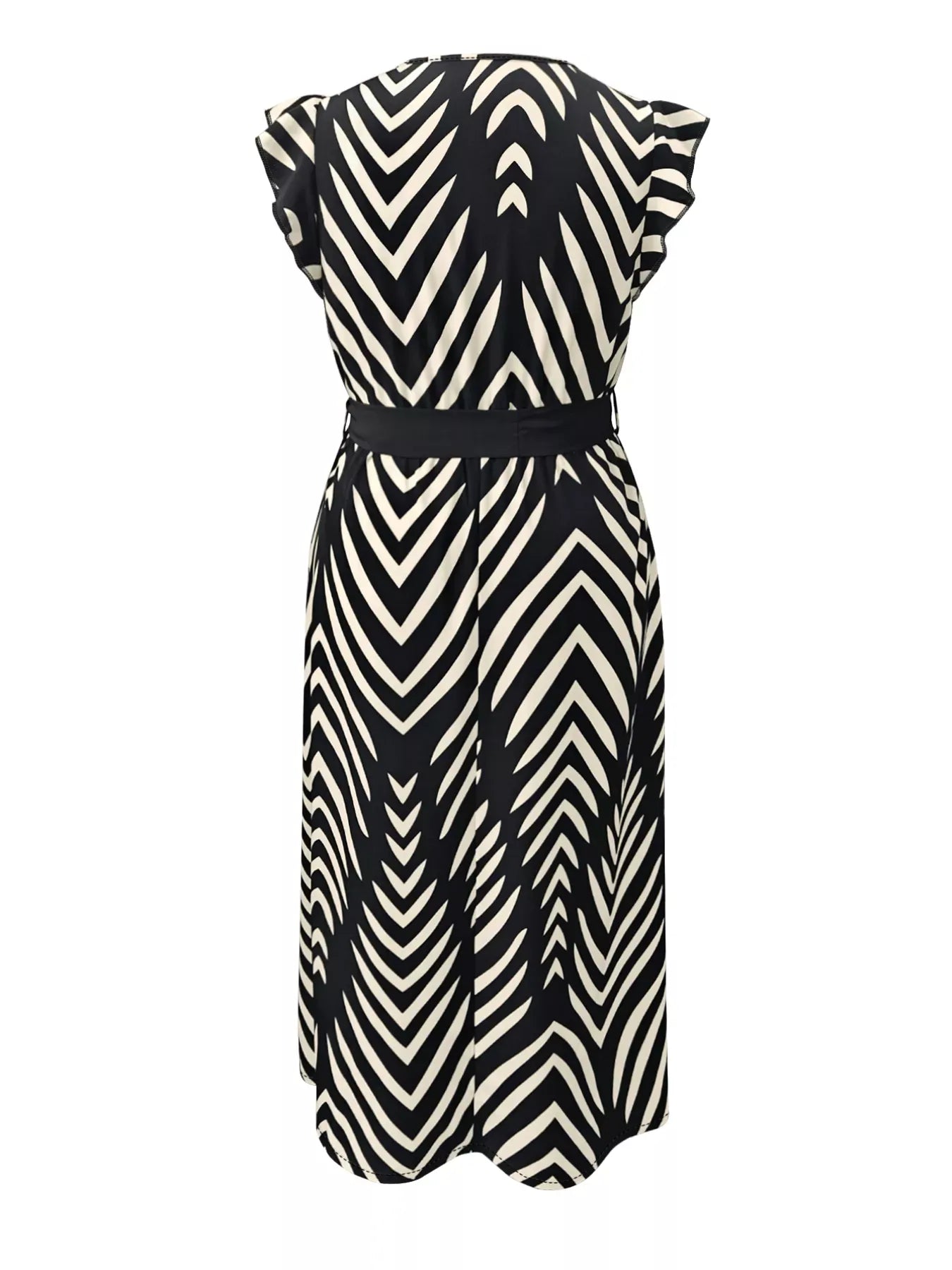 Plus Size Chevron Wrap Maxi Dress