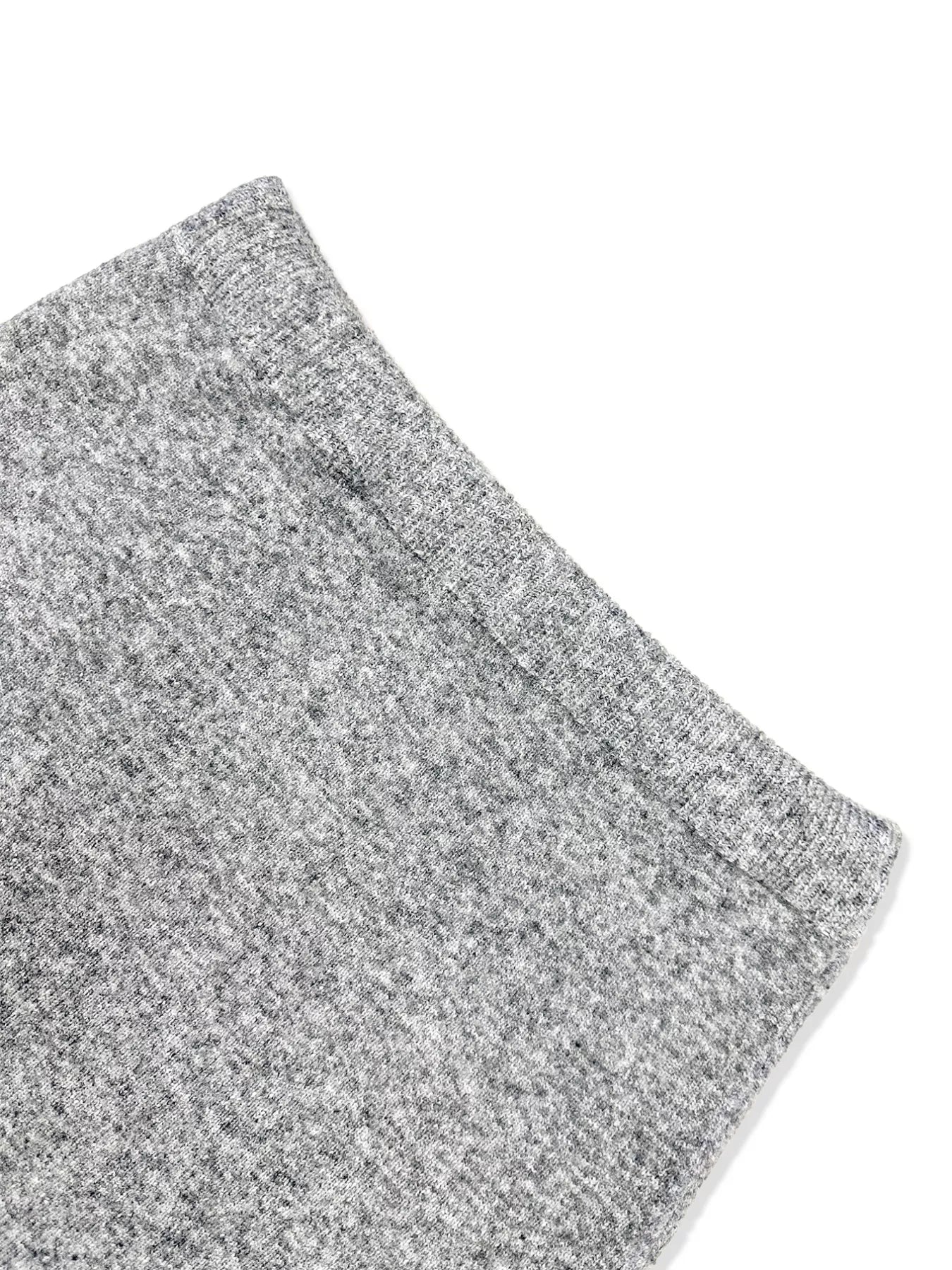 Plus Size Round Neck Long Sleeve Top and Skirt Sweater Set