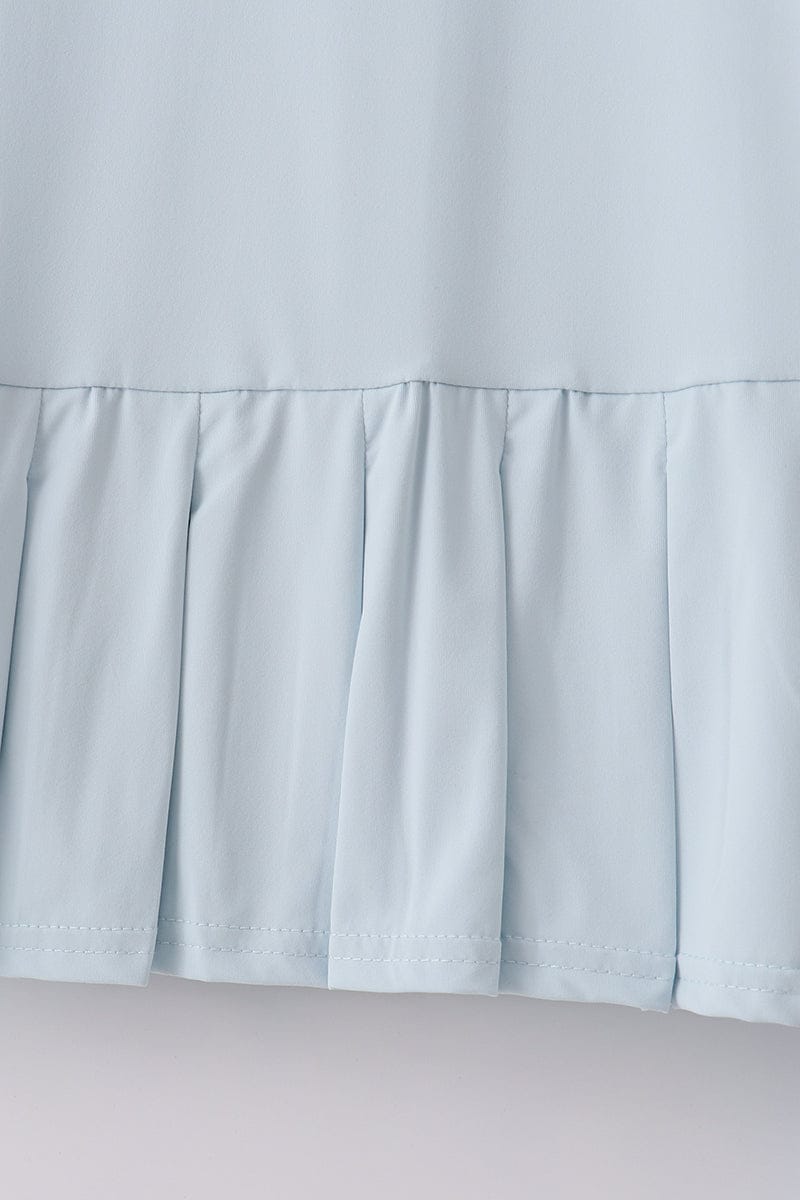 Blue active ruffle dress set