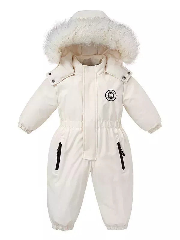 Children's Faux Fur Hood One-Piece