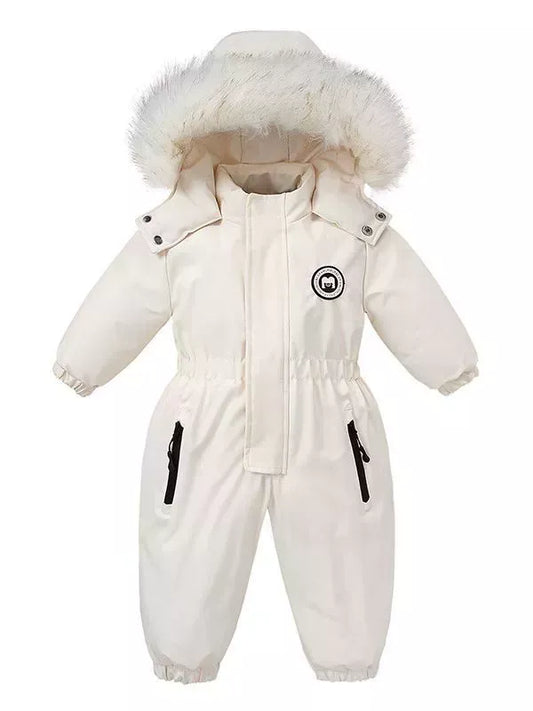 Children's Faux Fur Hood One-Piece