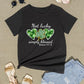 NOT LUCKY SIMPLY BLESSED Heart Round Neck T-Shirt