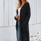 Open Front Long Sleeve Hooded Cardigan