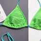 Ribbed Halter Neck Two-Piece Bikini Set