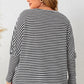 Plus Size Striped Long Sleeve Top