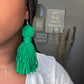 Dark Green Chandelier Earrings