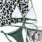 Textured Halter Neck Tie Side Bikini Set