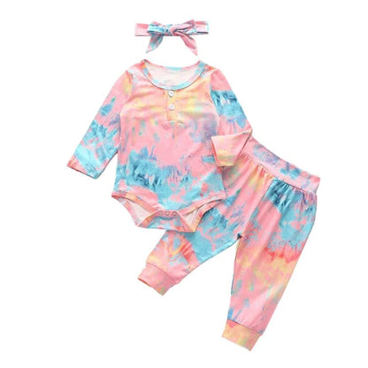 Infant Girl’s “Trinity” Tie-dye set