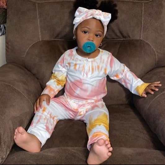 Infant Girl’s “Trinity” Tie-dye set