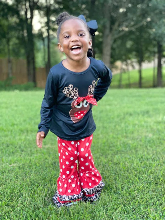 Polka Dot Reindeer Cutie Outfit