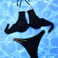 Halter Neck Chain Detail Two-Piece Bikini Set