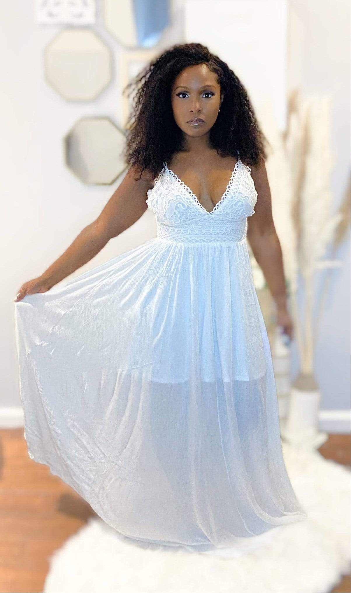 Marsha White Maxi Dress
