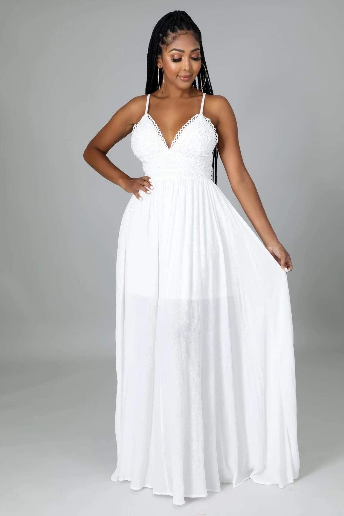 Marsha White Maxi Dress