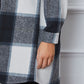 Plaid Button Up Collared Neck Outerwear