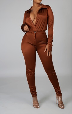 Sabra Satin Bodysuit Set